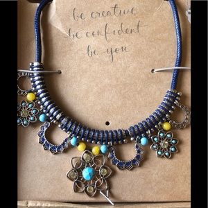 Golden Lotus Statement Necklace